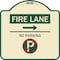 Signmission Fire Lane No Parking Heavy-Gauge Aluminum Architectural Sign, 18" x 18", TG-1818-24011 A-DES-TG-1818-24011 - alternate 1